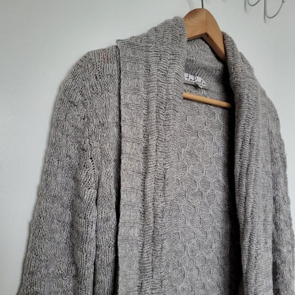 Aritzia Talula  Greenpoint Open Front Pocket Knit Cashmere Lambswool Cardigan - Picture 11 of 16